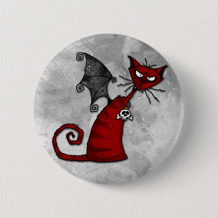 doom kitty 6 cm round badge