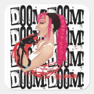 DOOM! Magazine "Z" Black Sticker