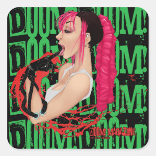 DOOM! Magazine "Z" Green Sticker