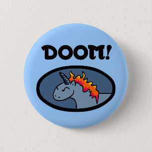 Doom Unicorn 6 Cm Round Badge