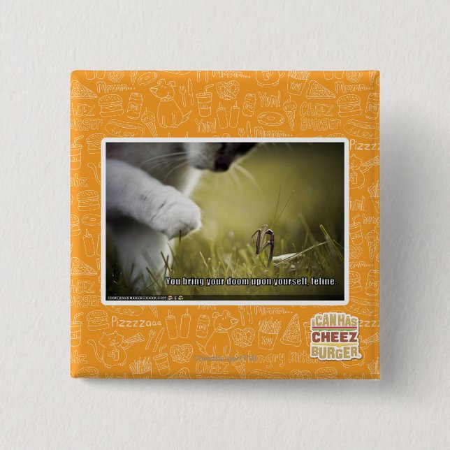 Doom upon yourself 15 cm square badge (Front)