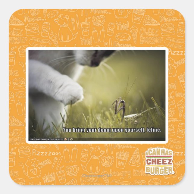 Doom upon yourself square sticker (Front)