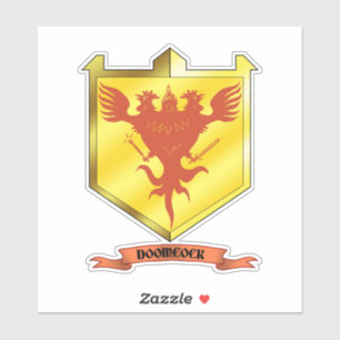 Doomcock Coat of Arms Vinyl Sticker
