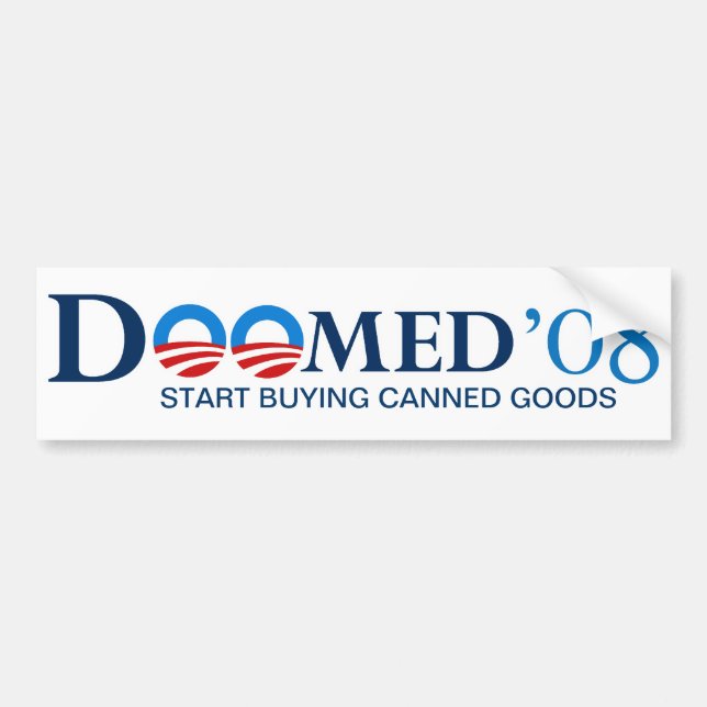 Doomed 08 Bumper Sticker (Front)