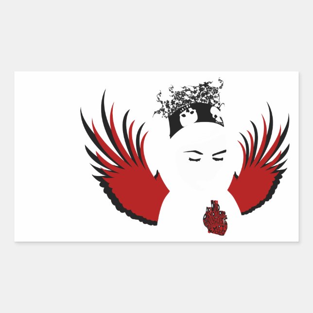 doomed devotion : lost angel rectangular sticker (Front)