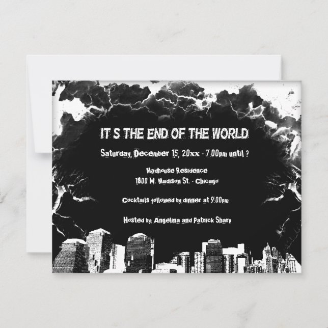 Doomsday Party Speciality Invitation (Front)