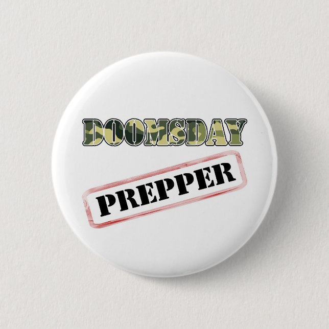 DoomsDay Prepper Stamp 6 Cm Round Badge (Front)