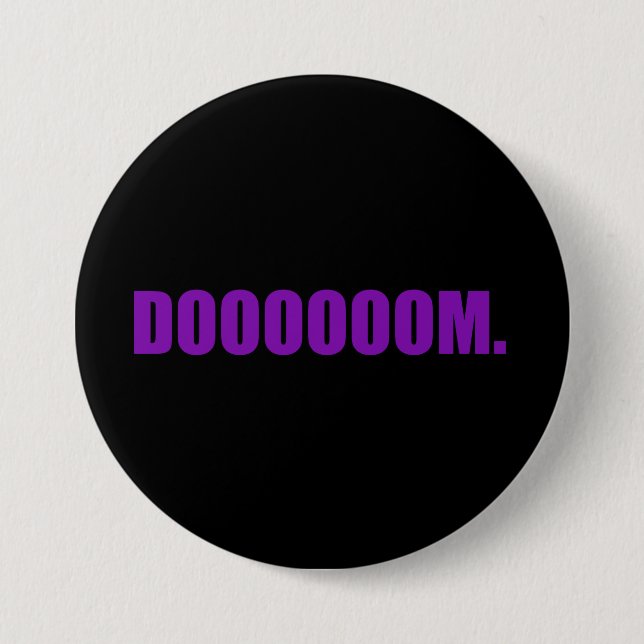 DOOOOOOM. Button in Purple (Front)