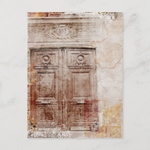 door abstract postcard