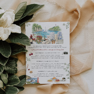 Door County Bachelorette Weekend Itinerary Invitation