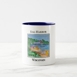 Door County, Egg Harbour, Wisconsin Two-Tone Coffee Mug