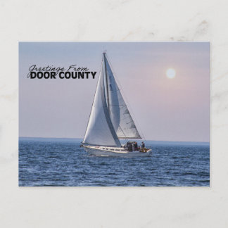 Door County Sailboat – Lake Michigan Postcard