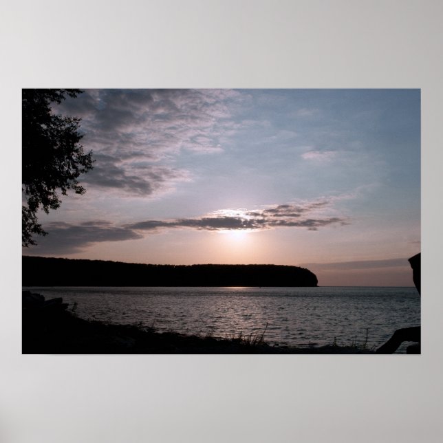Door County Sunset in Wisconsin Poster (Front)