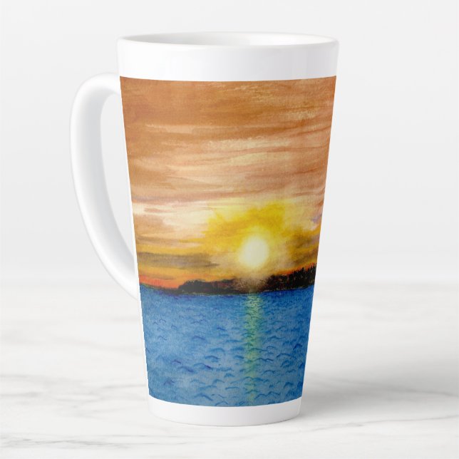Door County Sunset Latte Mug (Left Angle)
