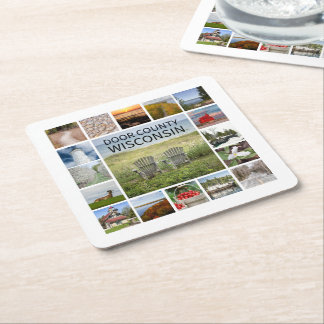 Door County Wisconsin Square Paper Coaster