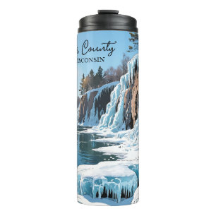 Door County  Wisconsin Winter Bluffs Thermal Tumbler