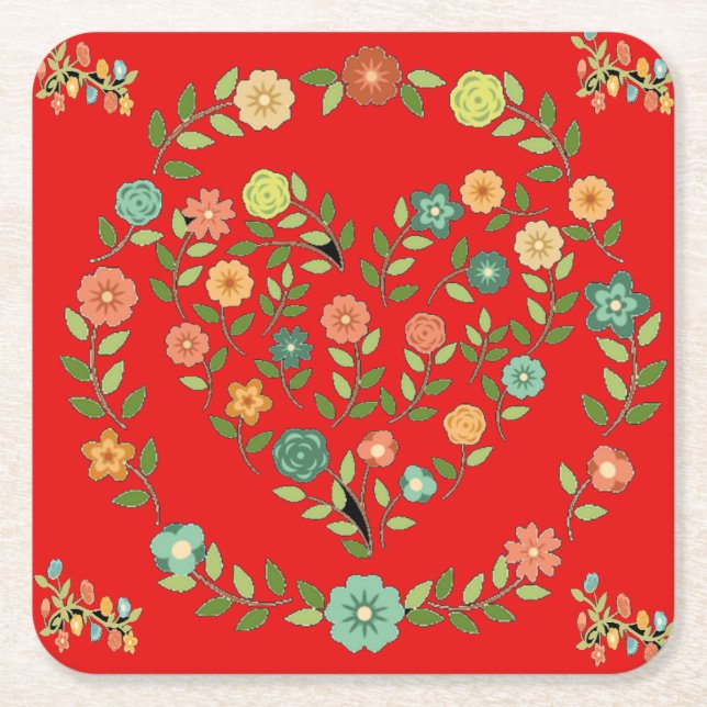 door cups square paper coaster (Front)