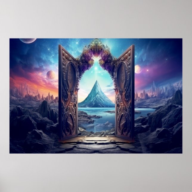 Door Gate Otherworldly Dimension Fantastic Art Poster (Front)