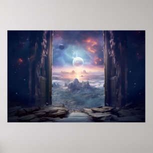 Door Gate Otherworldly Dimension Fantastic Art Poster