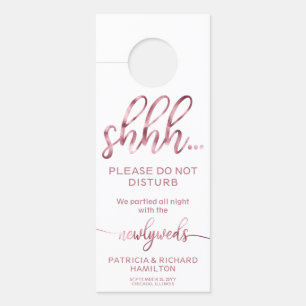 Door Hanger Wedding Do Not Disturb Sign