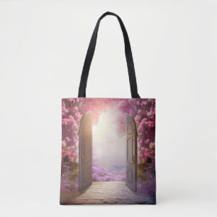 Door In Tranquil Garden Relax Inspire Tote Bag