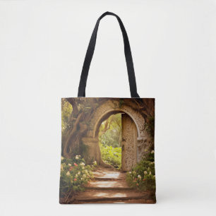 Door In Tranquil Garden Relax Inspire Tote Bag