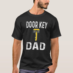 Door Key Dad Pun Humour Dorky Dork Book Nerd Fathe T-Shirt
