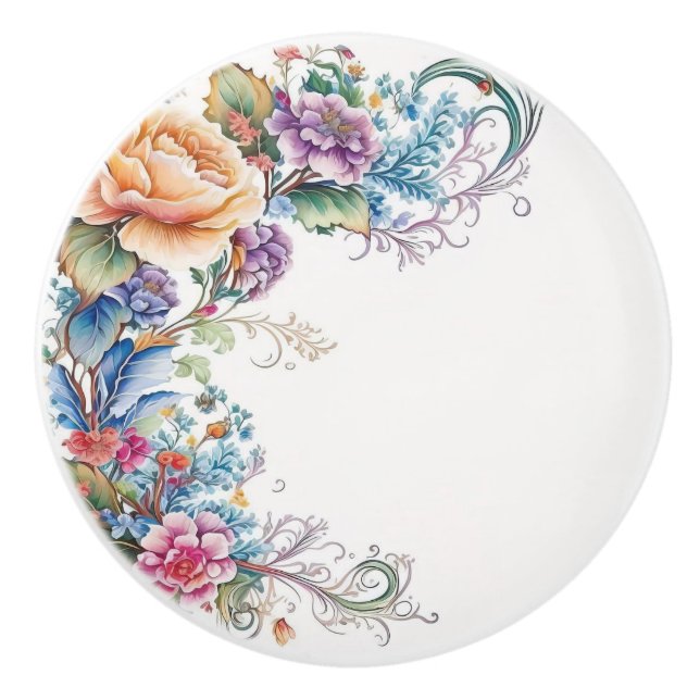 Door Knob Floral  (Front)