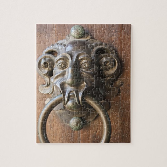 Door knocker at the Neue Residenz Jigsaw Puzzle (Vertical)