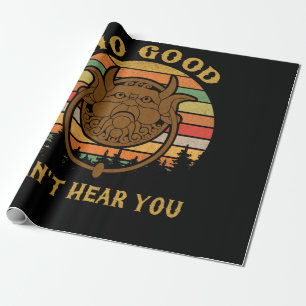 Door Knockers No Good Cant Hear You Retro Vintage Wrapping Paper