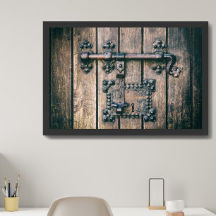 Door lock of the Nossa Senhora da Pena Church Poster