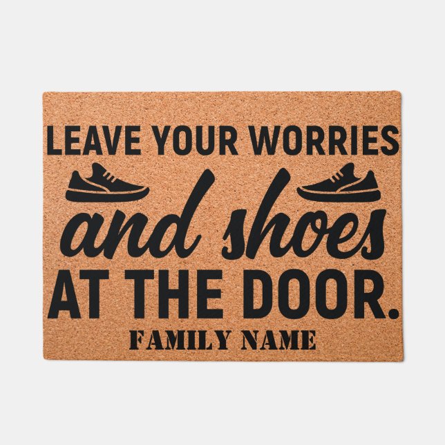 Door Mat for indoor or outside personalize gift (Front)