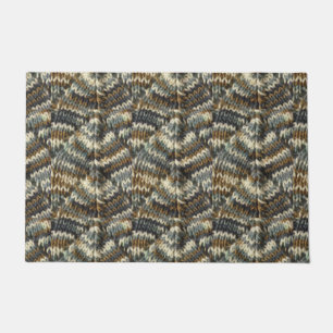 Door Mat - Knit Leaf Pattern