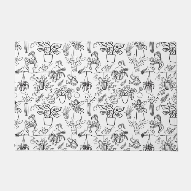 Door Mat Plant Lover Gift Idea  (Front)