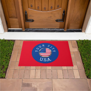 Door Mat - USA Personalised - Add your City Name