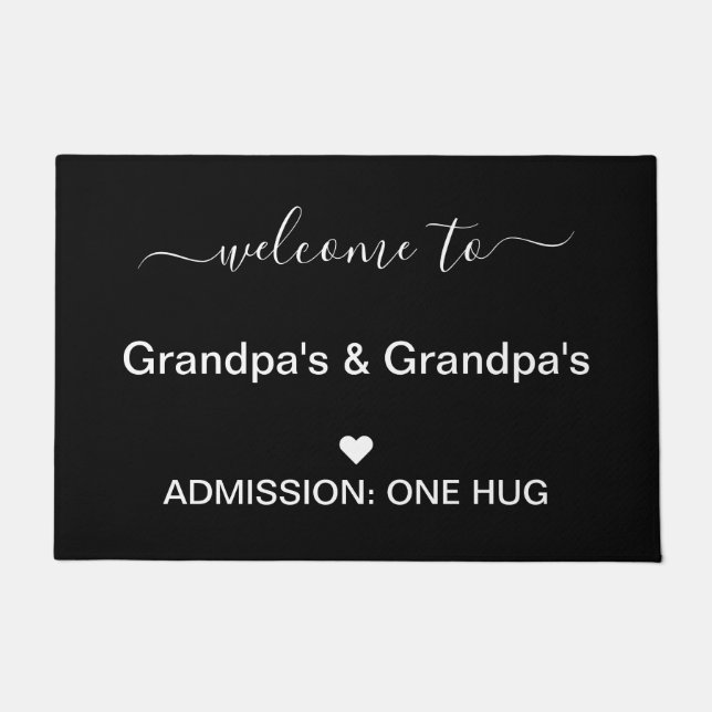 Door Mat Welcome to Grandpa's  (Front)