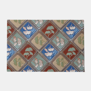 Door mat with Craftsman Gingko tiles