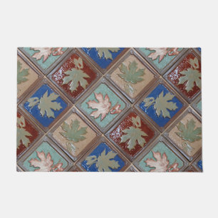 Door Mat with Craftsman Maple leaves