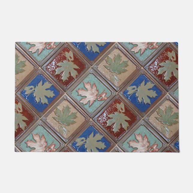 Door Mat with Craftsman Maple leaves (Front)