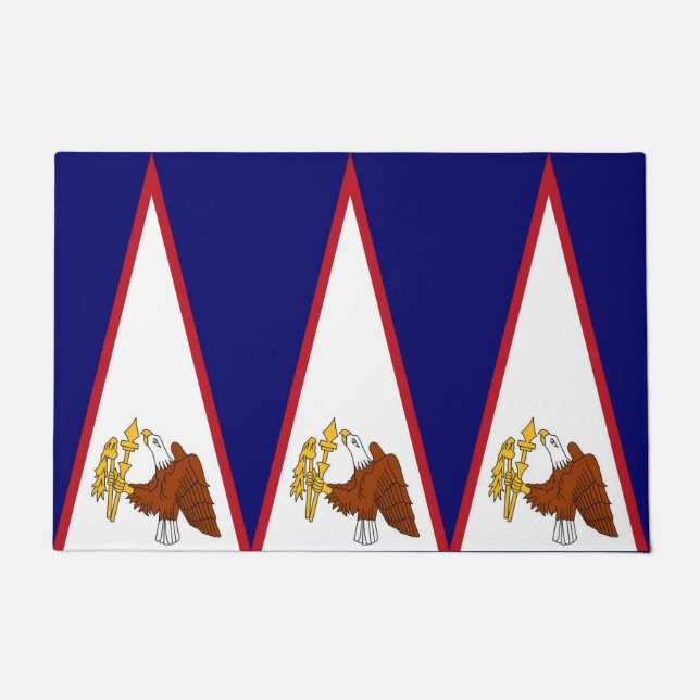 Door Mat with Flag of American Samoa, USA (Front)