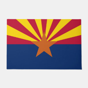Door Mat with Flag of Arizona State, USA