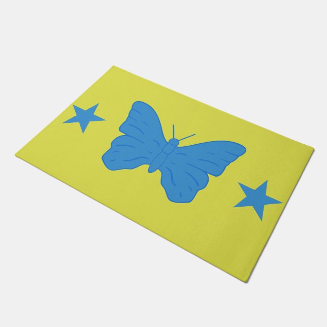 Door Mat with Flag of Bady Bassit, Brazil (Angled)