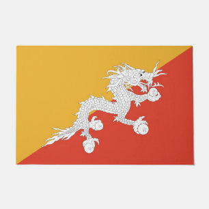 Door Mat with Flag of Bhutan