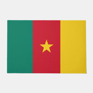 Door Mat with Flag of Cameroon