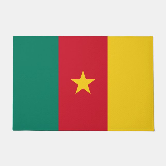 Door Mat with Flag of Cameroon (Front)