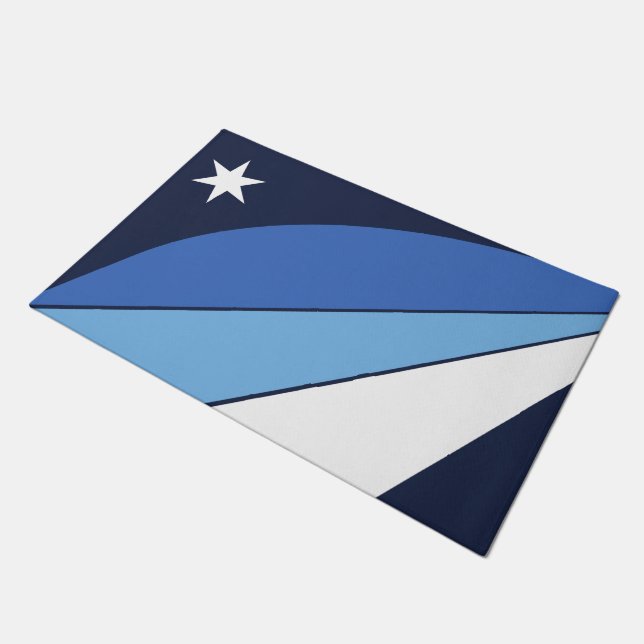 Door Mat with Flag of Columbia, SC (Angled)