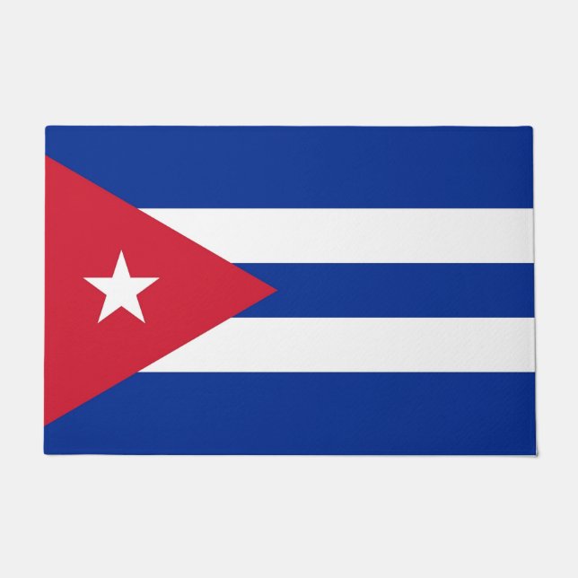 Door Mat with Flag of Cuba (Front)