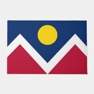 Door Mat with Flag of Denver City, Colorado, USA
