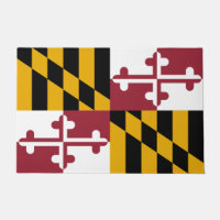 Door Mat with Flag of Maryland State, USA