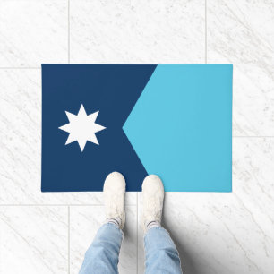 Door Mat with Flag of Minnesota, USA